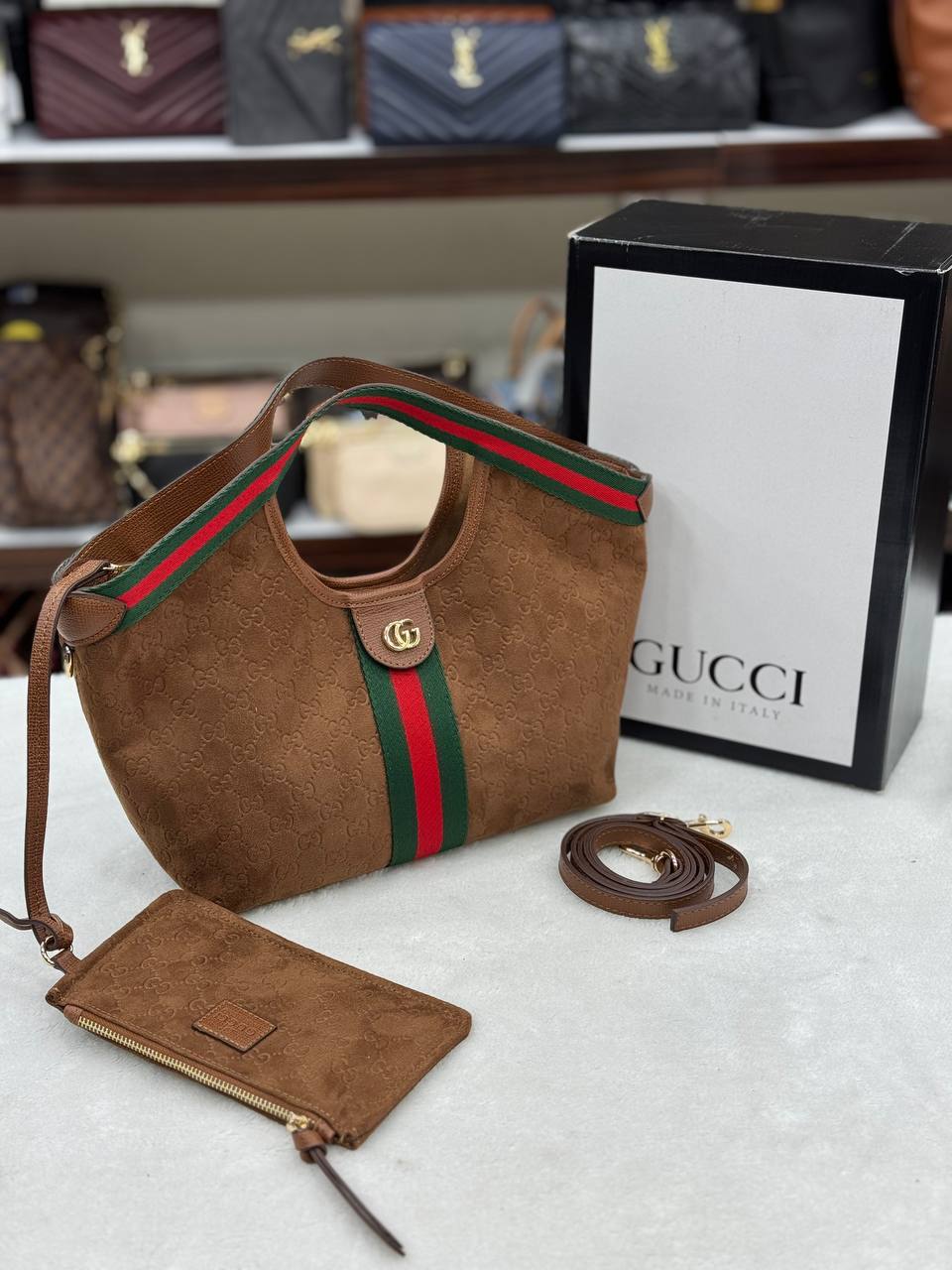 Gucci Giglio Small Tote Bag 💫🤎 37x29cm