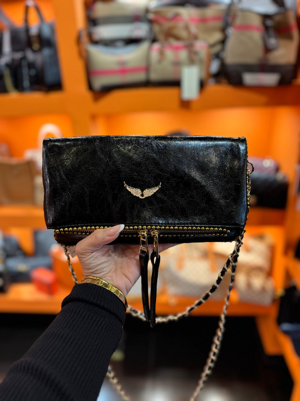 Zadig & voltaire vinyl μαύρο χρυσό