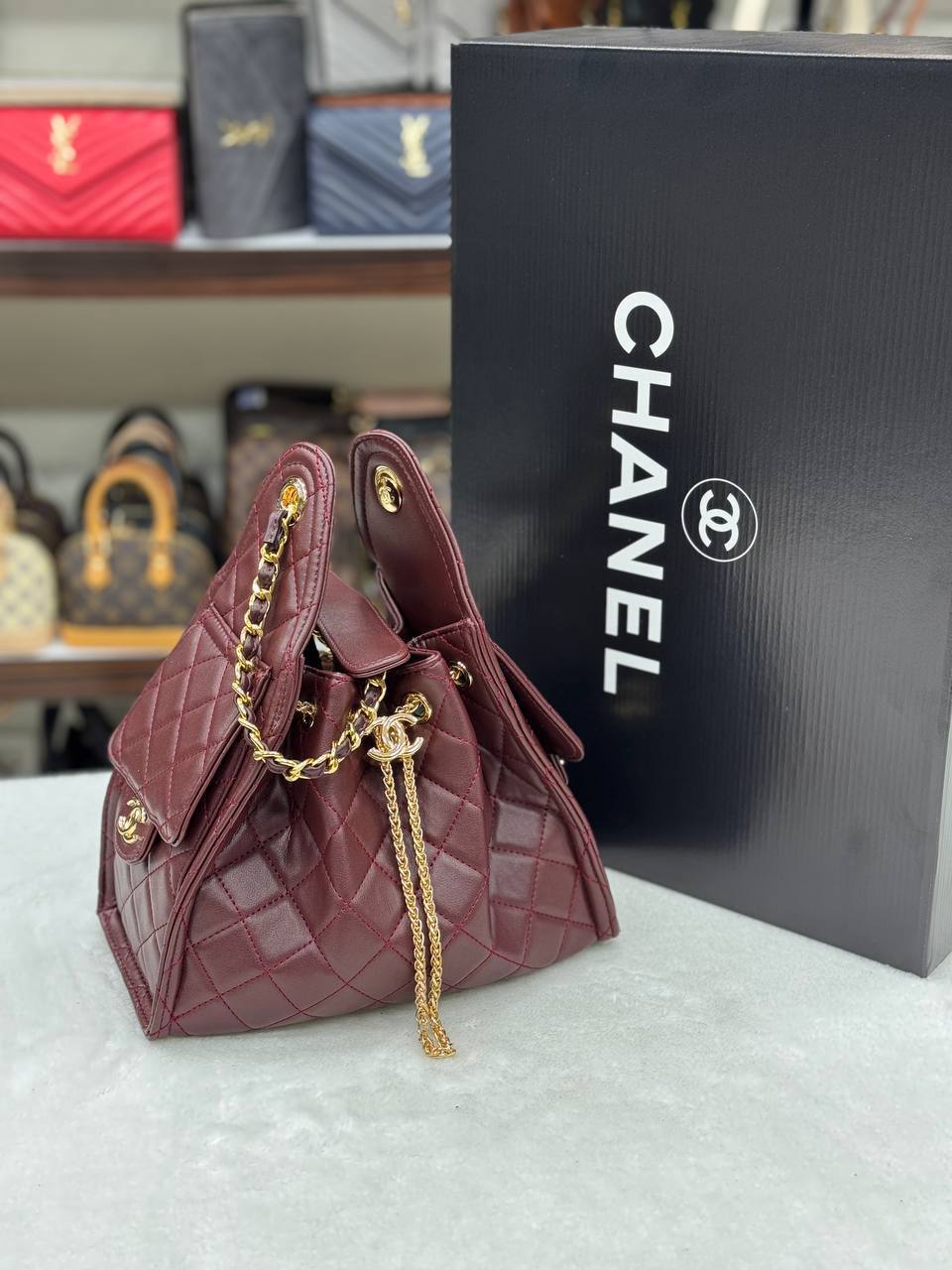 CHANEL 25 DRAWSTRİNG BAG NEW 
SIZE ➡️ 22/27CM✨