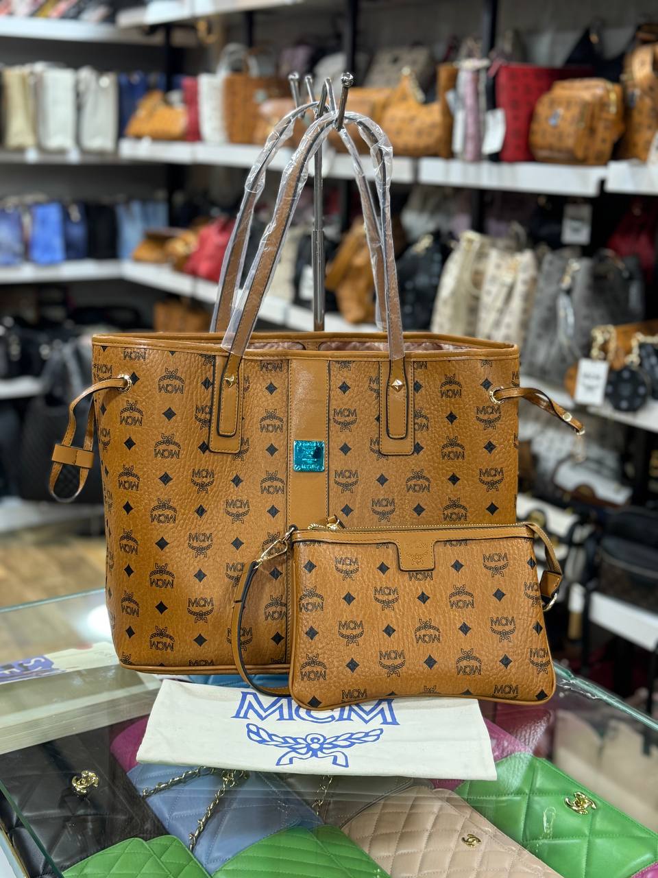 Mcm Neverful brown size 30x45