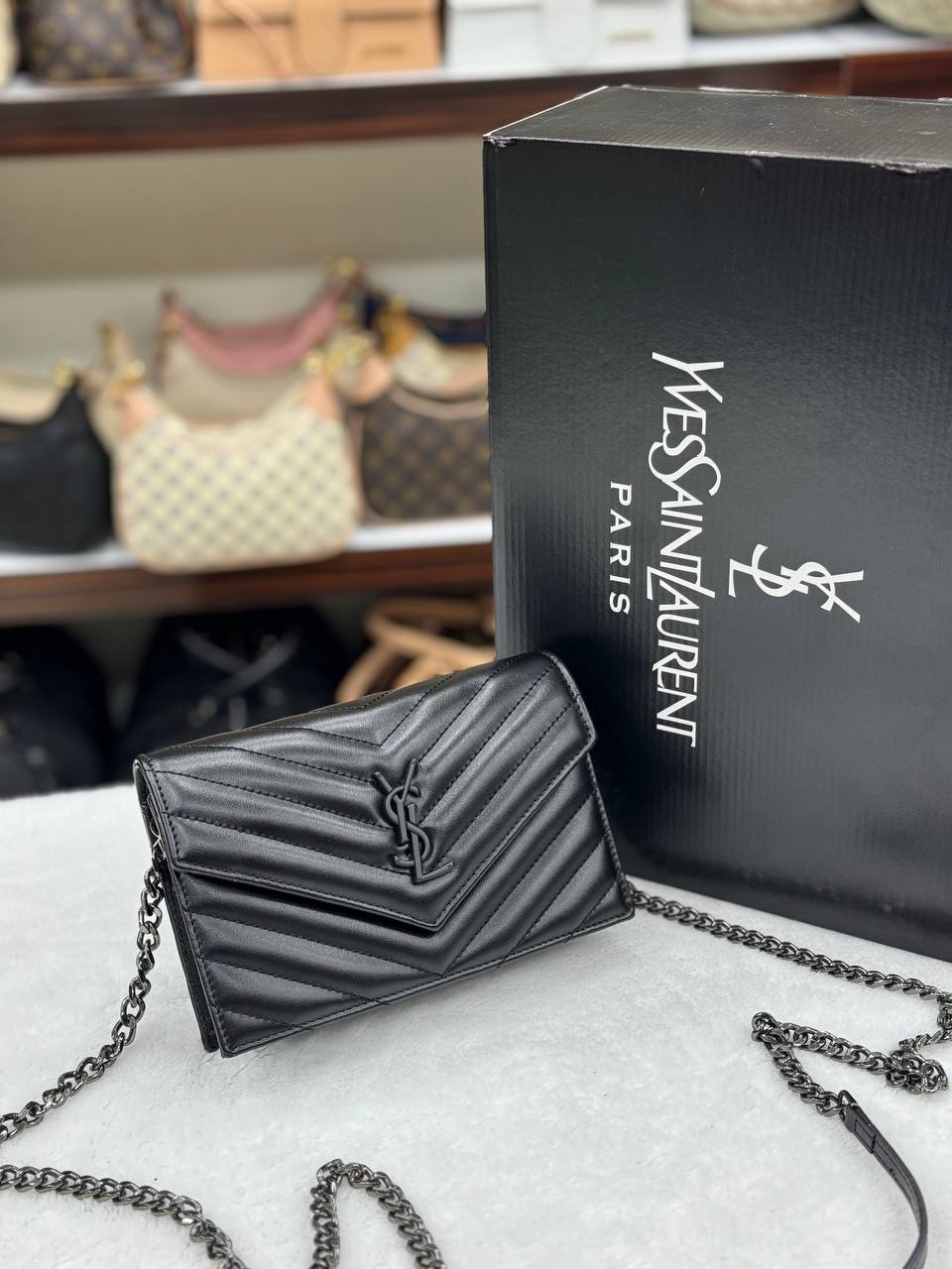YSL black crossbody mini 15x20