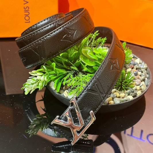 Louis Vuitton ζώνη monogram  black-silver