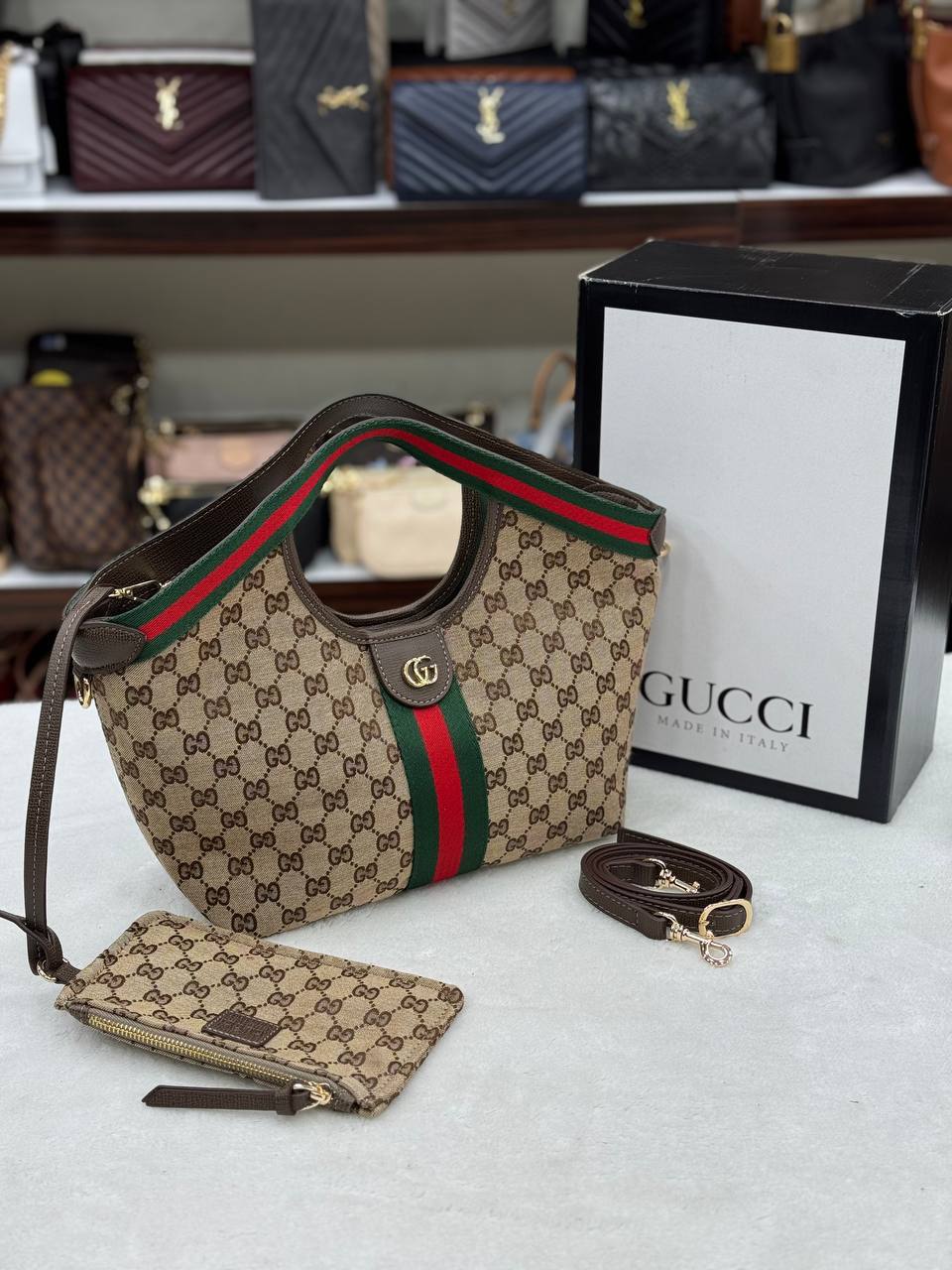 Gucci Giglio Small Tote Bag 💫🤎 37x29cm