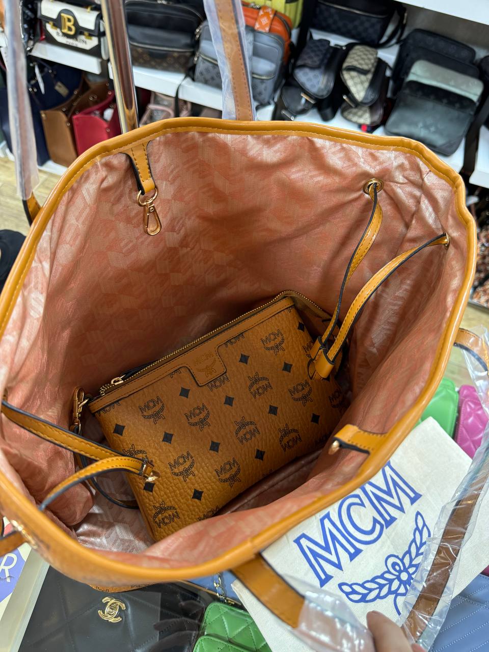 Mcm Neverful brown size 30x45