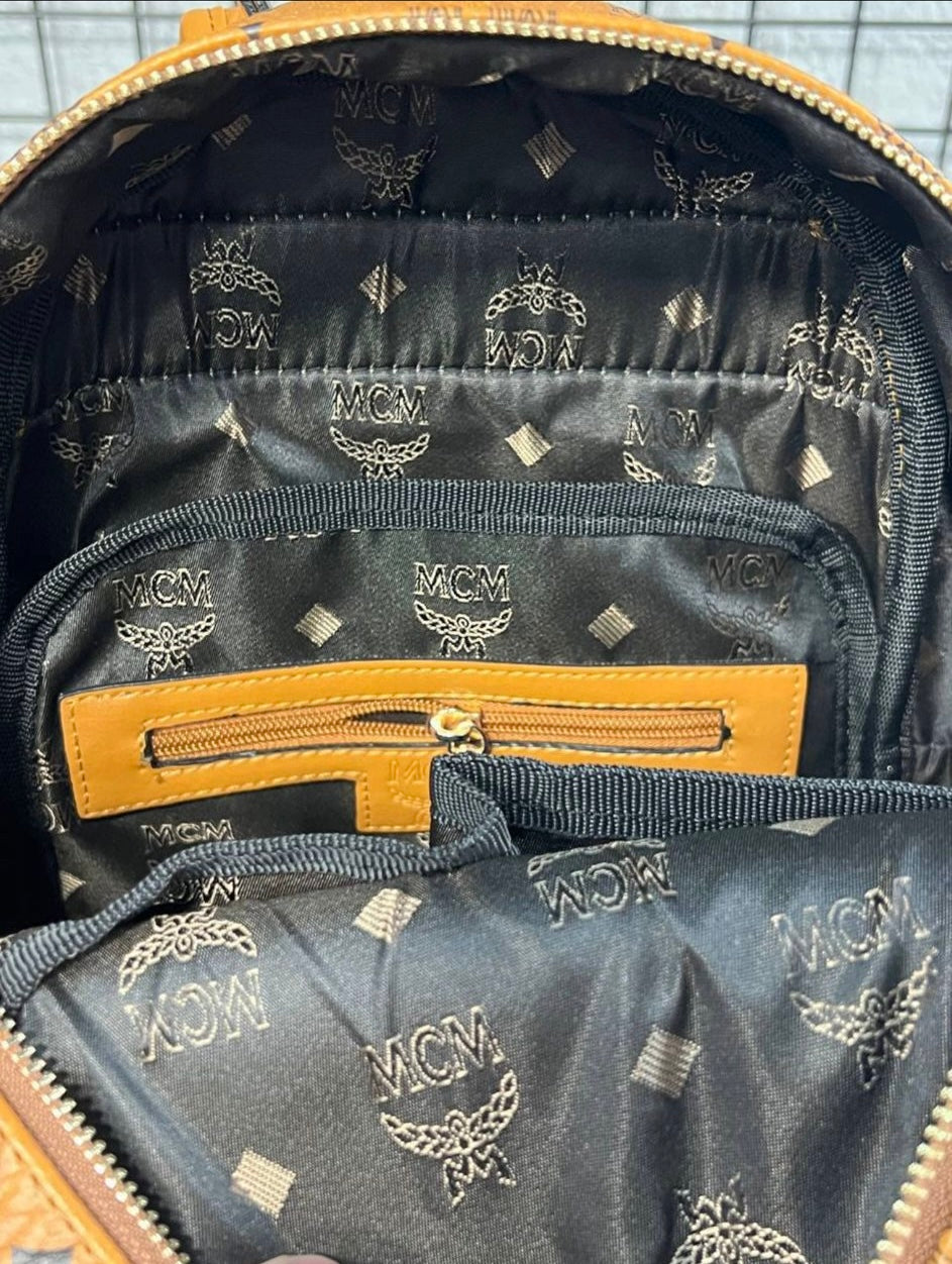 Mcm backpack καφέ medium size30x24