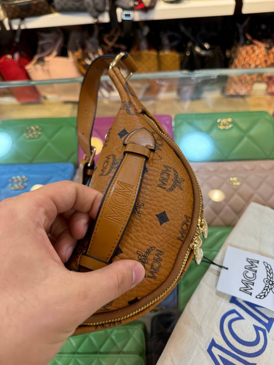 Mcm Bumbag size 33x14brown