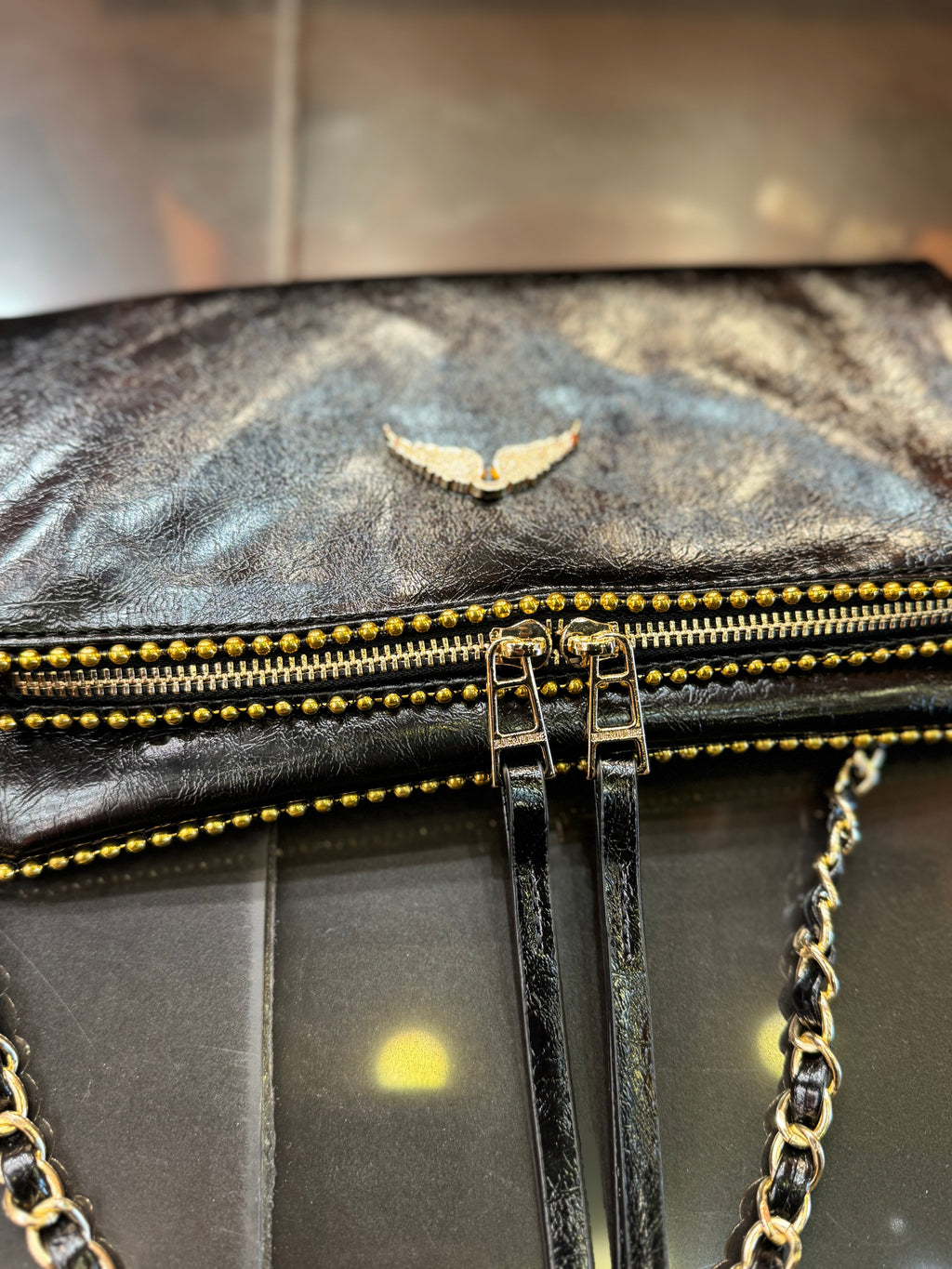 Zadig & voltaire vinyl μαύρο χρυσό